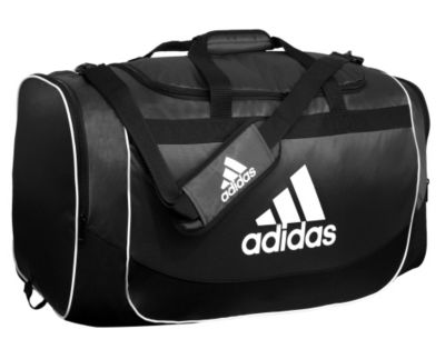 Defender Duffel Bag, Medium - Black w/White Logo