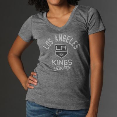 Women's LA Kings Sophmore V-Neck Scrum Tee - Gray