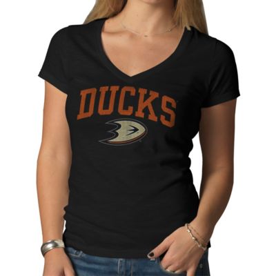 Women's Ducks V-Neck Scrum Tee - Black