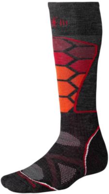 PhD Ski Sock - Size Medium - Charcoal/Red