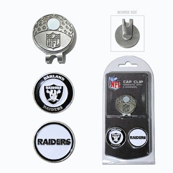 Oakland Raiders Golf Cap Clip & Ball Markers