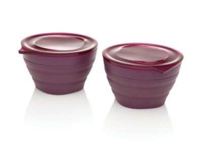 Collapsible Mini Bowl Set- Eggplant