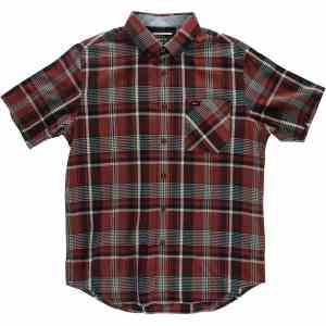 Men's Nettle S/S Woven Shirt - Red Patterned
