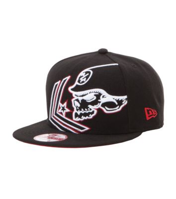 Men's Direct-Snapback Hat - Black Patterned