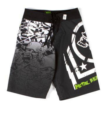 Boys' Hoist Boardshort - Black Patterned