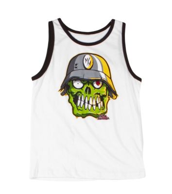 Boys' Bone Head Tank - White