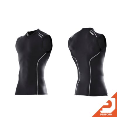 Men's Sleeveless Compression Top - Black