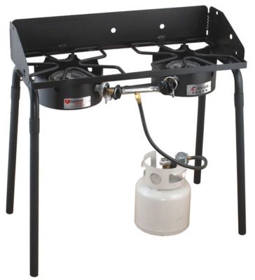 2 Burner 60,000 BTU Stove W/ Reversible Grill/Griddle