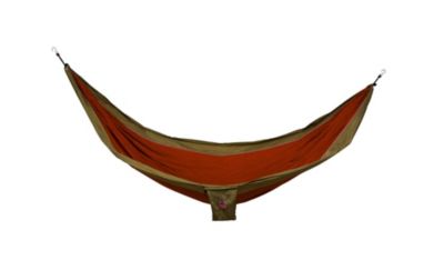 Single Parachute Nylon Hammock, Crimson/Khaki