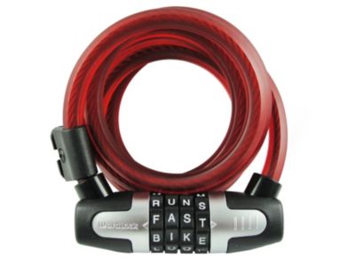 WLX 12mm 6ft Bike Lock - Red
