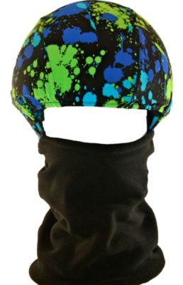 Helmet Cover/Mask, Blue/Green Splash