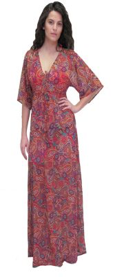 Women's Hippie Red Long Cover-up - Red