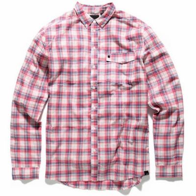 Men's Emmet Plaid Woven Top - Red