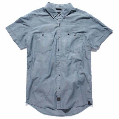 Men's Bronson S/S Woven Top - Blue