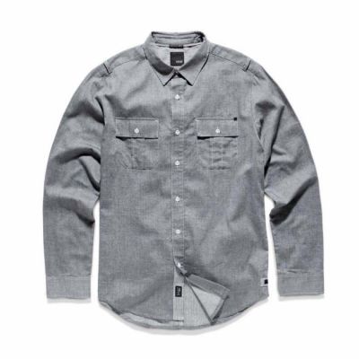 Men's Machine L/S Woven Shirt - Gray