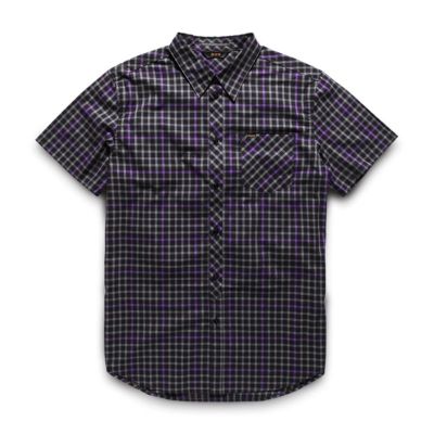 Men's Silence S/S Woven Shirt - Black Patterned