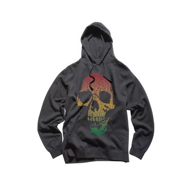 Men's Bracket Skull P/O Fleece Hoody - Black