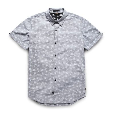 Men's Cruiser S/S Woven Shirt - Black Patterned