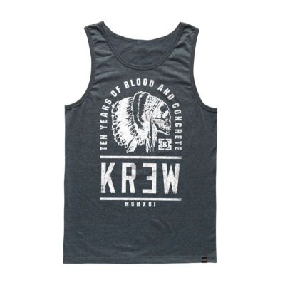 Men's Headdress Heather Tank - Dark Green /  Moss