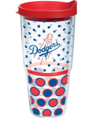 Dodgers Polka Dot 24 oz w/lid Tumbler