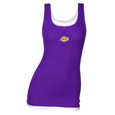 Women's Lakers Imperial Layered Tank - Purple
