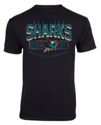 Men's Sharks Old Time  Tee - Black