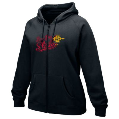 Women's SDSU Classic Zip Hoody - Black