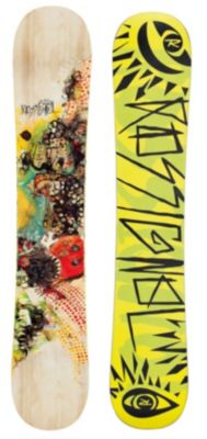 Men's 2013 Angus Amptek Midwide Snowboard 162 Yellow Tan