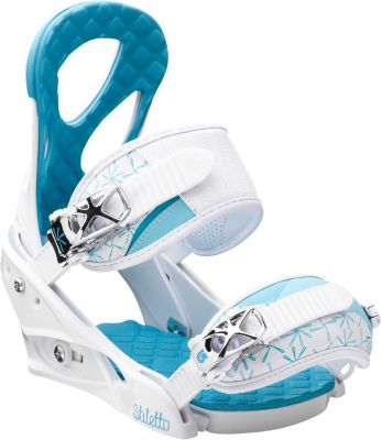 Women's 2013 Stiletto Snowboard Bindings White Blue
