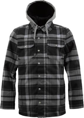 Men's 2013 Hackett Snowboard Jacket True Black Riverside Plaid