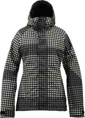 Women's 2013 Method Snowboard Jacket True Black Cheeky Plaid