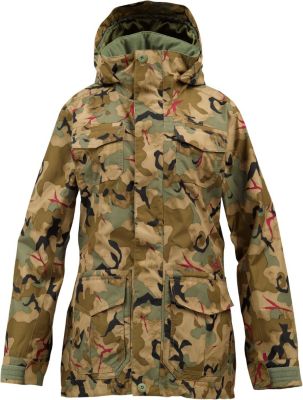 Women's 2013 Skylar Gore-Tex Snowboard Jacket Olive Painted Camo Green