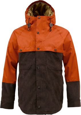 Men's 2013 Squire Snowboard Jacket Merkin Grizzly Orange