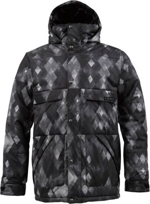 Men's 2013 TWC Warm And Friendly Snowboard Jacket True Black Diamond Watercolor Print