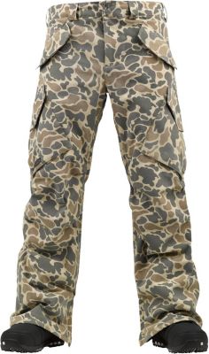 Men's 2013 Hellbrook Premium Snowboard Pants Duck Hunter Camo