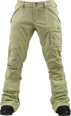 Women's 2013 Indulgence Snowboard Pants Toasted Cord Tan Khaki Green