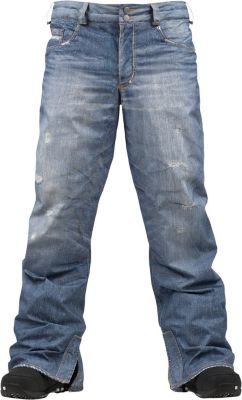 Men's 2013 The Jeans Snowboard Pants Indigo Blue Denim Print