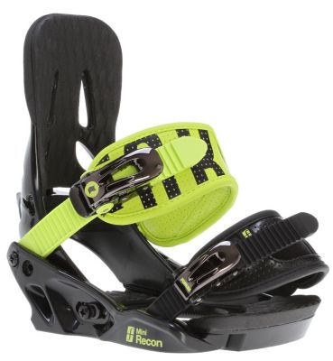 Kid's 2013 Mini Recon Snowboard Bindings Blimey Green Black