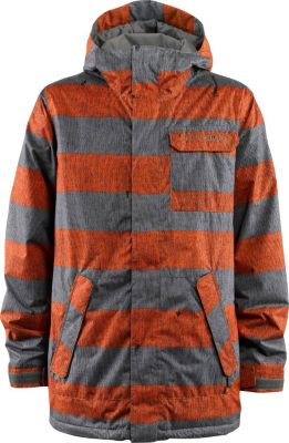 Men's 2013 Havoc Snowboard Jacket Sunset Cobain Print Red