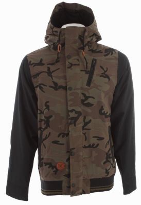 Men's 2013 Varsity Snowboard Jacket Camo Black
