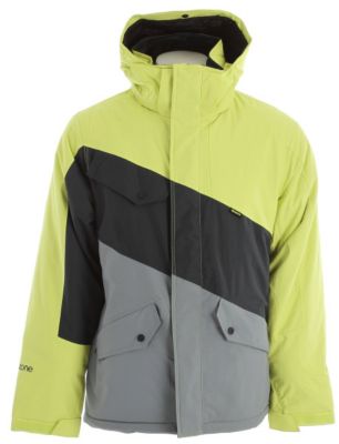 Men's 2013 Bender Snowboard Jacket Sulphur Carbon Silverado Yellow Gray