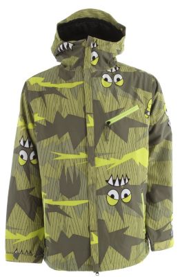 Men's 2013 Camotooth Snowboard Jacket Army Camotooth Camo