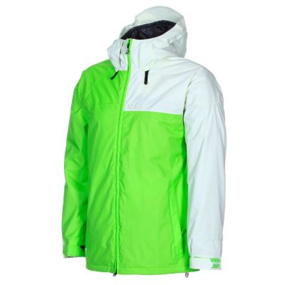 Men's 2013 Cross Stone Insulated Snowboard Jacket Lime Green