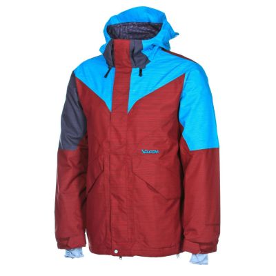 Men's 2013 Iron Snowboard Jacket Maroon Red