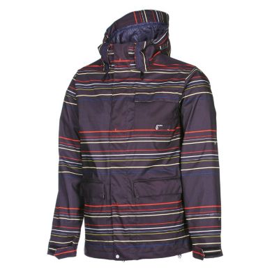 Men's 2013 Tactic Snowboard Jacket Black Stripe