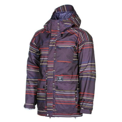 Men's 2013 Tarik Insulated Snowboard Jacket Black Stripe