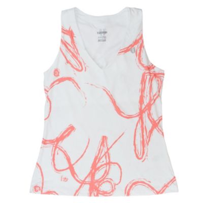 Women's Oh and Oh Print Tank - White Patterned