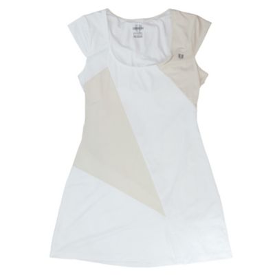 Women's Break Point SS Dress - White Patterned
