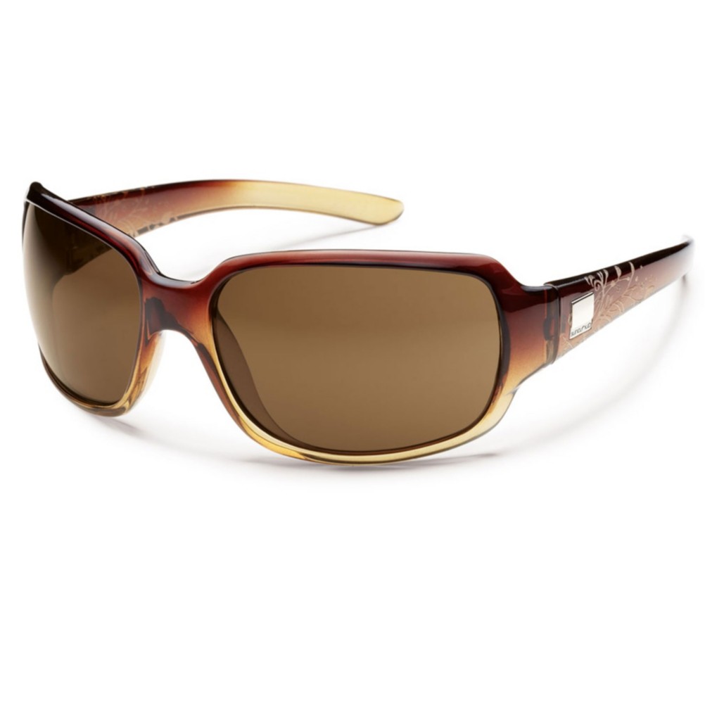 SunCloud Cookie Polarized Sunglasses, Brown Fade Laser, medium