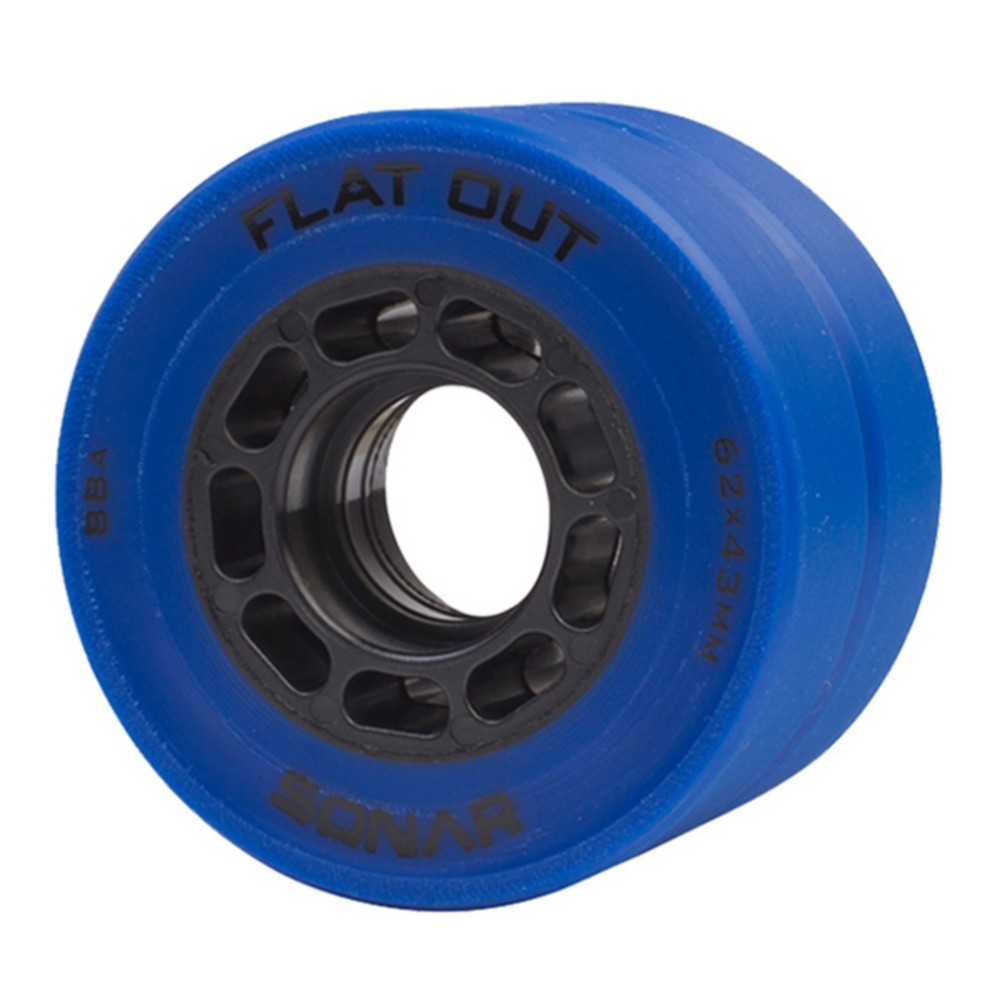 Radar Flat Out Roller Skate Wheels - 4 Pack, Blue, medium